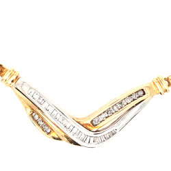 Pre Owned 9ct Diamond Set Necklet ZX37
